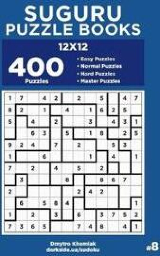 Suguru Puzzle Books - 400 Easy to Master Puzzles 12x12 (Volume 8)