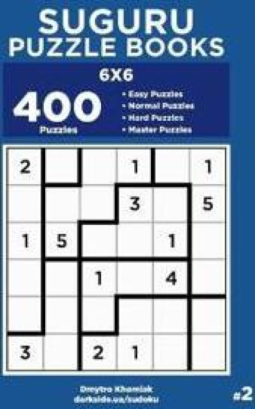 Suguru Puzzle Books - 400 Easy to Master Puzzles 6x6 (Volume 2)