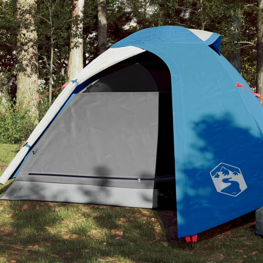 Campingtelt 2 personer grønn 264x210x125 cm 185T taft