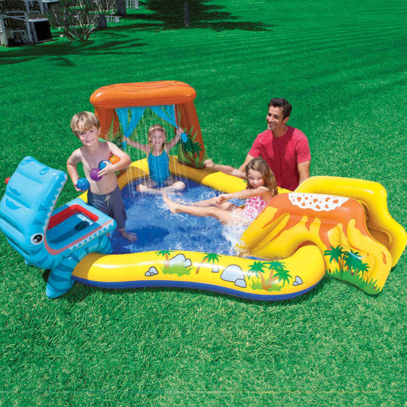 Oppblåsbart basseng Dinosaur Play Center 249x191x109 cm 57444NP