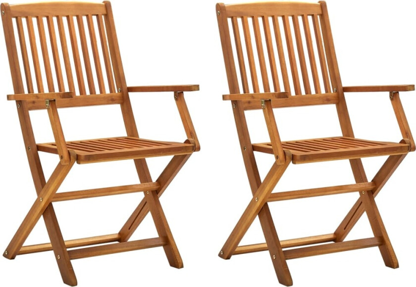 Klappstoler 2 stk heltre akasie