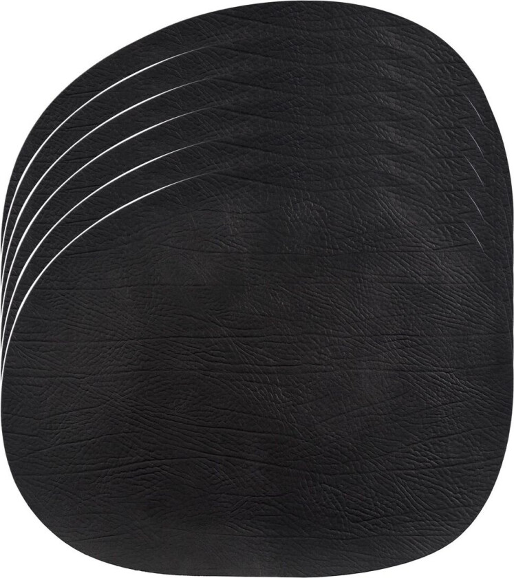 Aida Raw spisebrikke skinn 6-pakning Sort