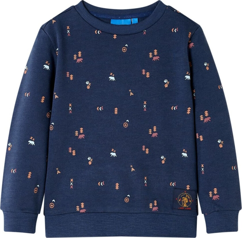 Barnegenser marineblå melert 128