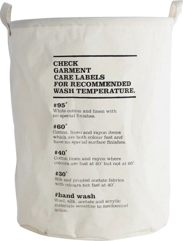 skittentøyskurv wash instructions sort-hvit
