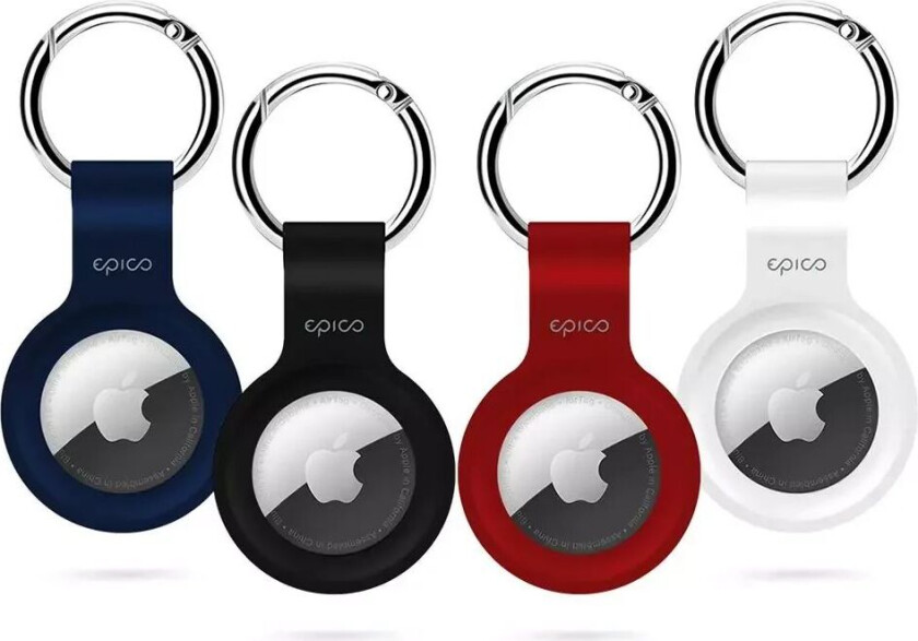 Silikon Deksel til AirTag m. Nøkkelring - 4 Stk