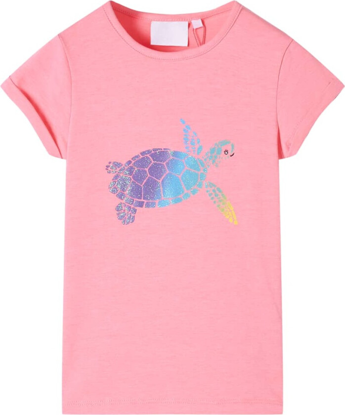 T-skjorte for barn med knallrosa 116