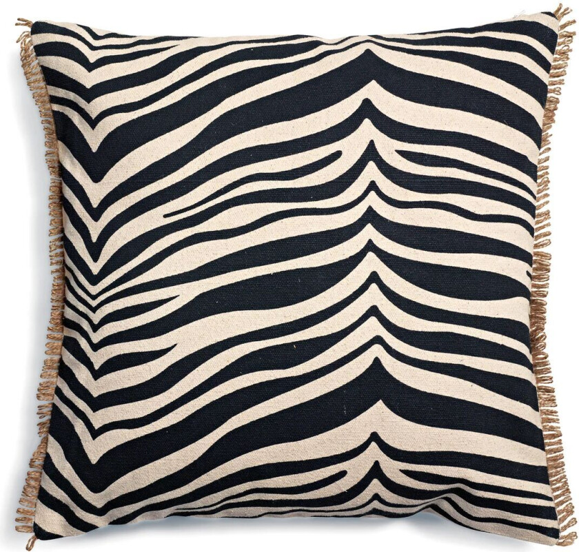 Zebra pute 50x50 cm Svart