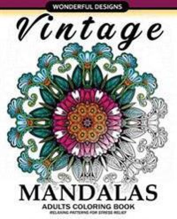Adult Coloring Book: Vintage Mandala A Mindful Colouring Book with Flower and Animals