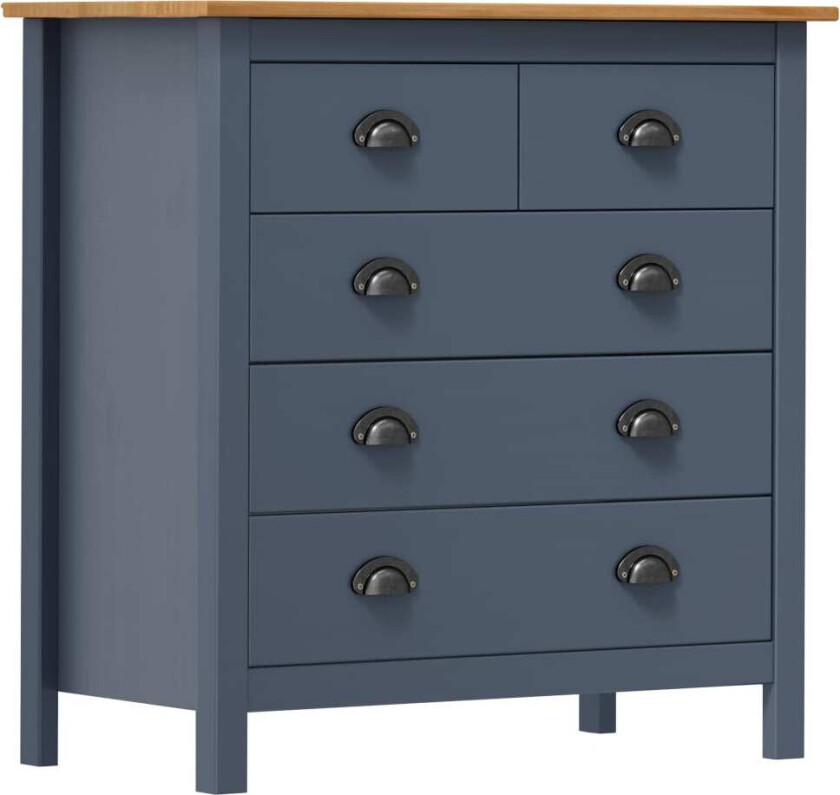 Skjenk Hill grå 79x40x80 cm heltre furu