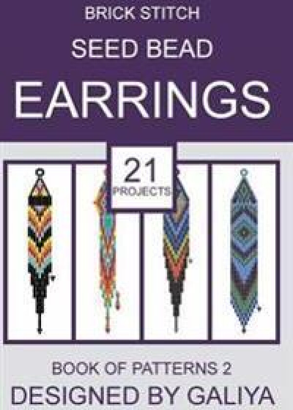 Brick Stitch Seed Bead Earrings. Book of Patterns 2