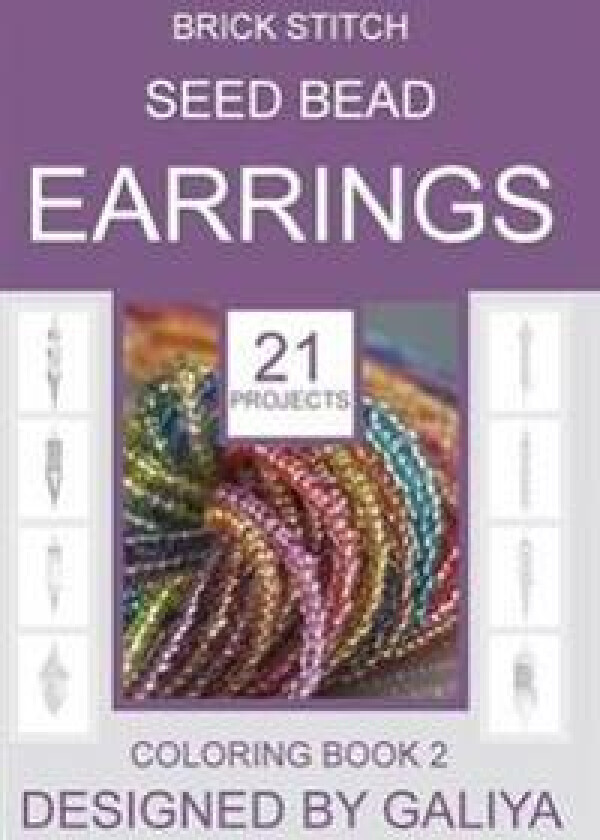 Brick Stitch Seed Bead Earrings. Coloring Book 2