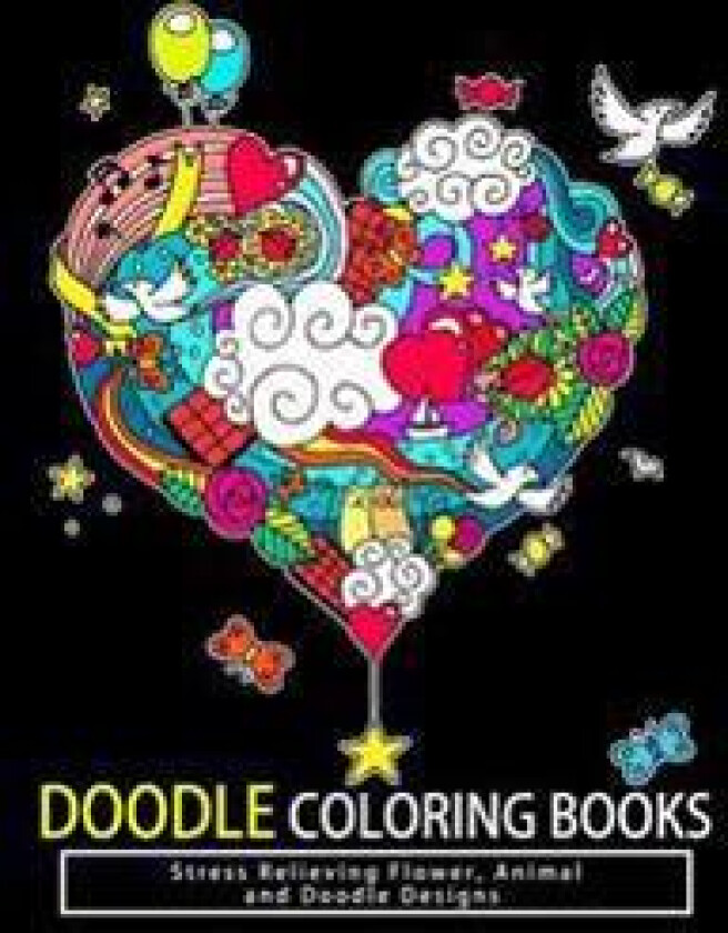 Doodle Coloring Books: Adult Coloring Books: Relax on an Intergalactic Journey through the Universe and Cute Monster