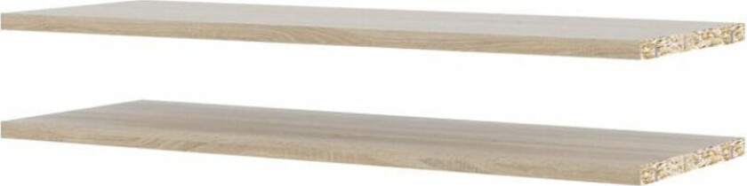 Base hylle 2 løse hyller 75,5x26,5, eik dekor.