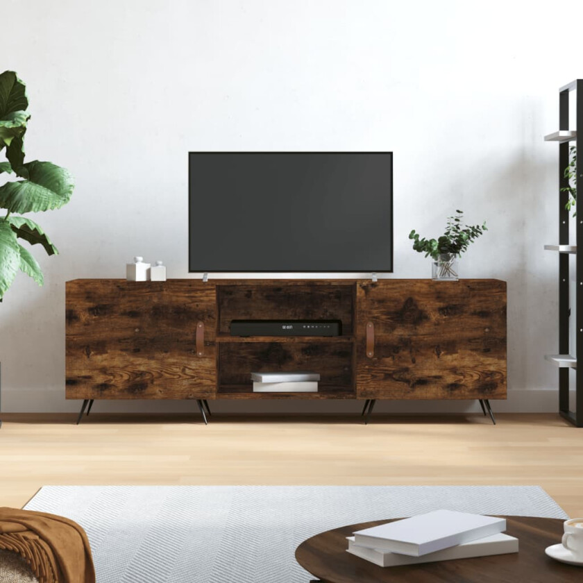 TV-benk røkt eik 150x30x50 cm konstruert tre