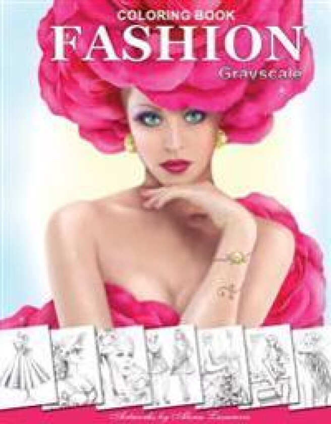 FASHION Coloring Book. Grayscale