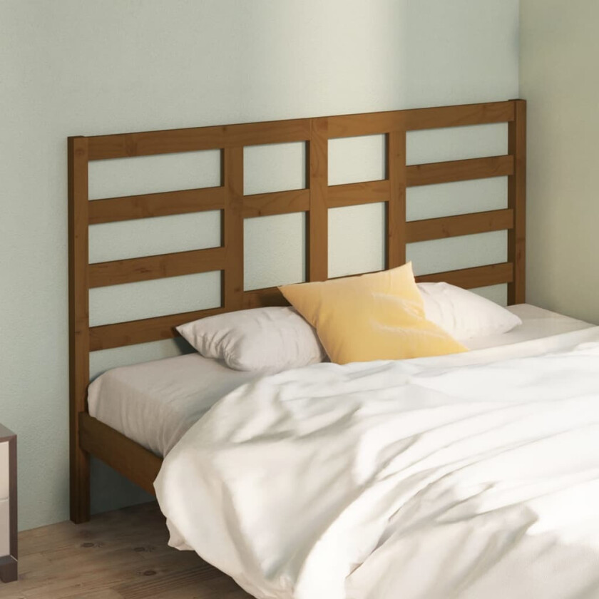 Sengegavl honningbrun 146x4x104 cm heltre furu