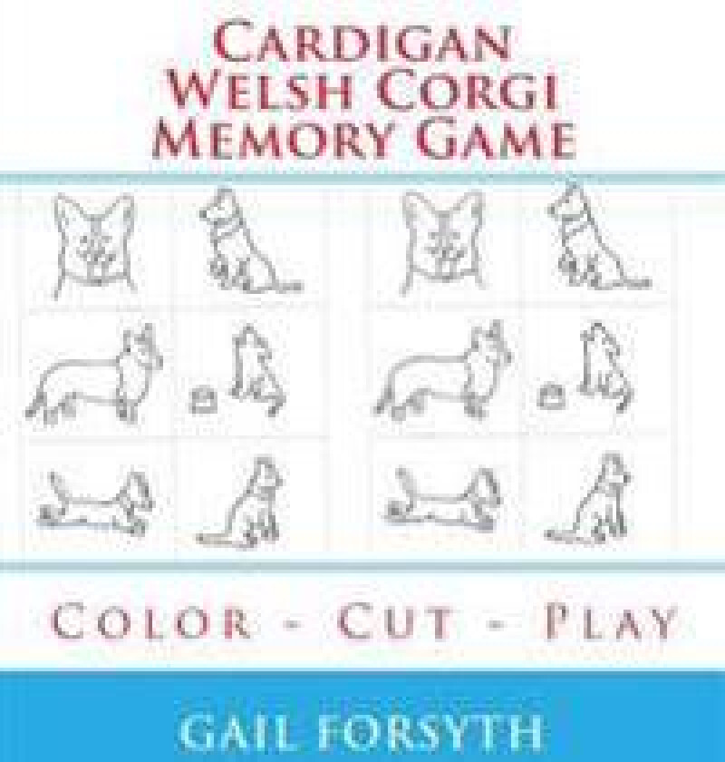Cardigan Welsh Corgi Memory Game: Color - Cut - Play