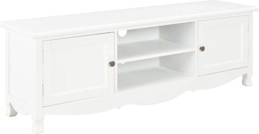 TV-benk 120x30x40 cm tre hvit