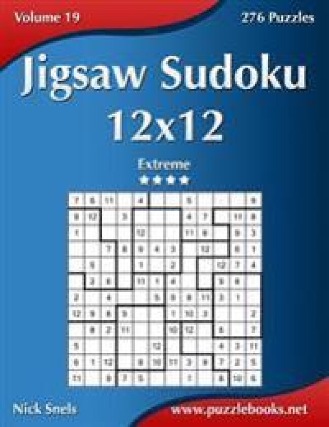 Jigsaw Sudoku 12x12 - Extreme - Volume 19 - 276 Puzzles