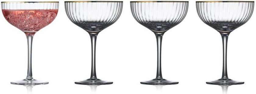 Bilde av Palermo Gold cocktailglass 31,5 cl 4-pakning Klar-gull