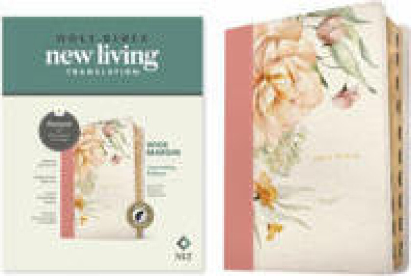 NLT Wide Margin Bible, Filament-Enabled Edition (Leatherlike, Dusty Pink Blossoms, Indexed)