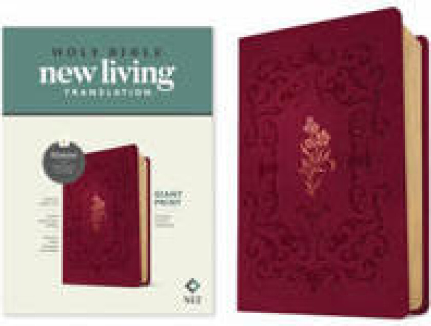 NLT Giant Print Bible, Filament-Enabled Edition (Leatherlike, Cranberry Flourish, Red Letter)