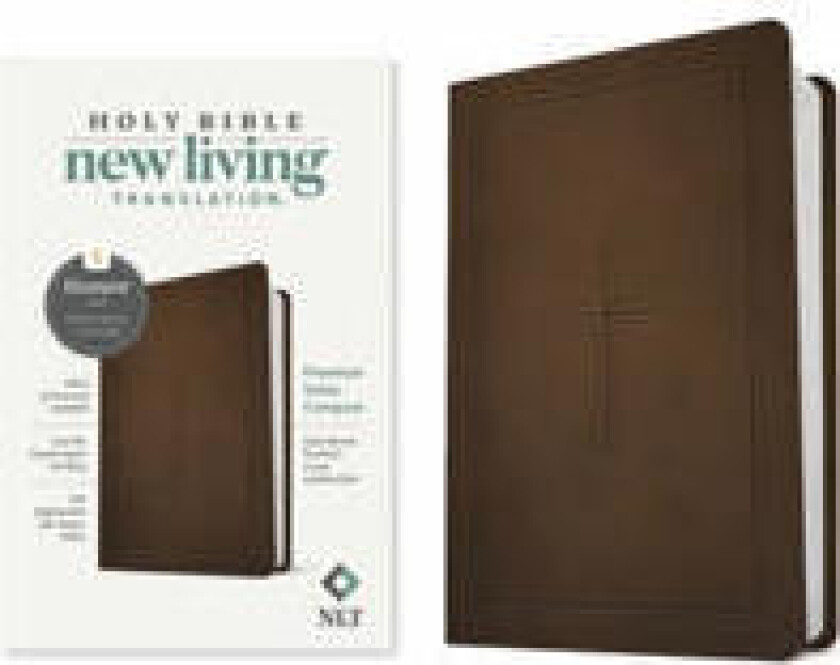 NLT Premium Value Compact Bible, Filament-Enabled Edition (Leatherlike, Dark Brown Framed Cross)