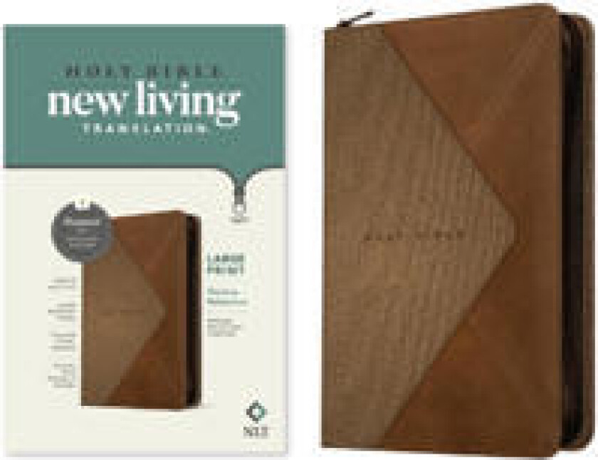 NLT Large Print Thinline Reference Zipper Bible, Filament