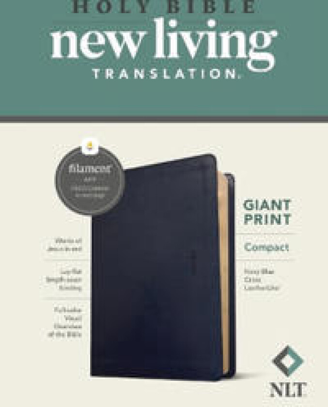 NLT Compact Giant Print Bible, Filament Edition, Navy