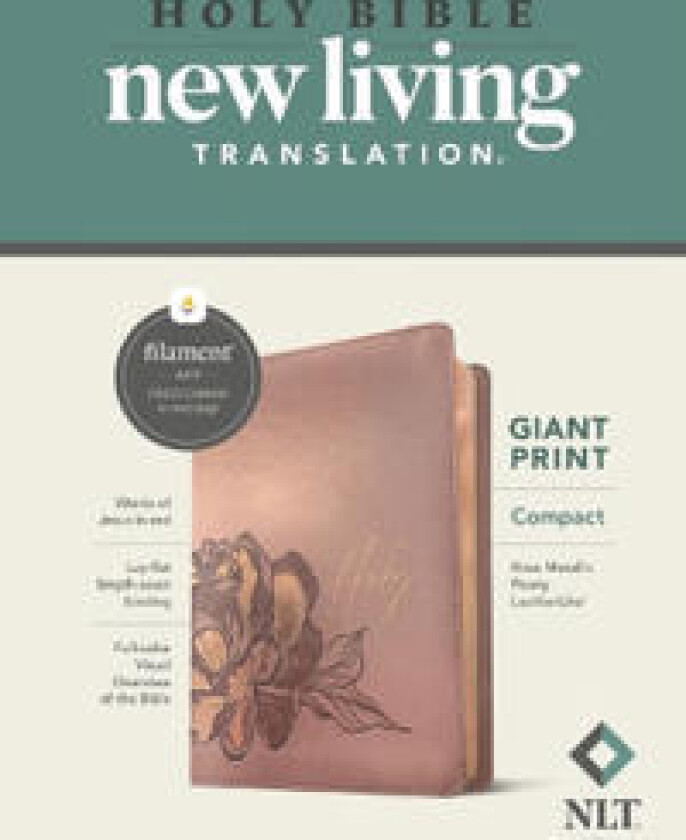 NLT Compact Giant Print Bible, Filament Edition, Rose