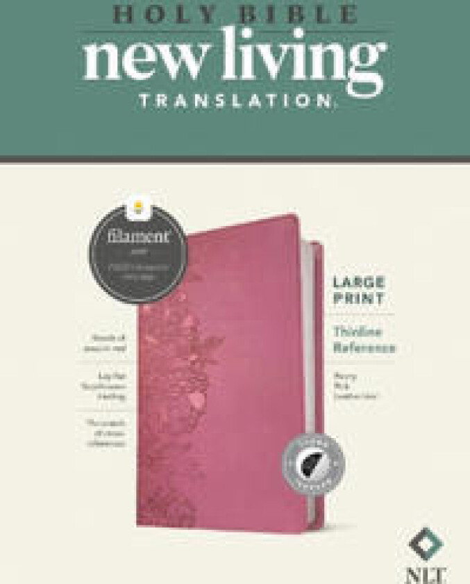 NLT Large Print Thinline Reference Bible, Filament, Peony