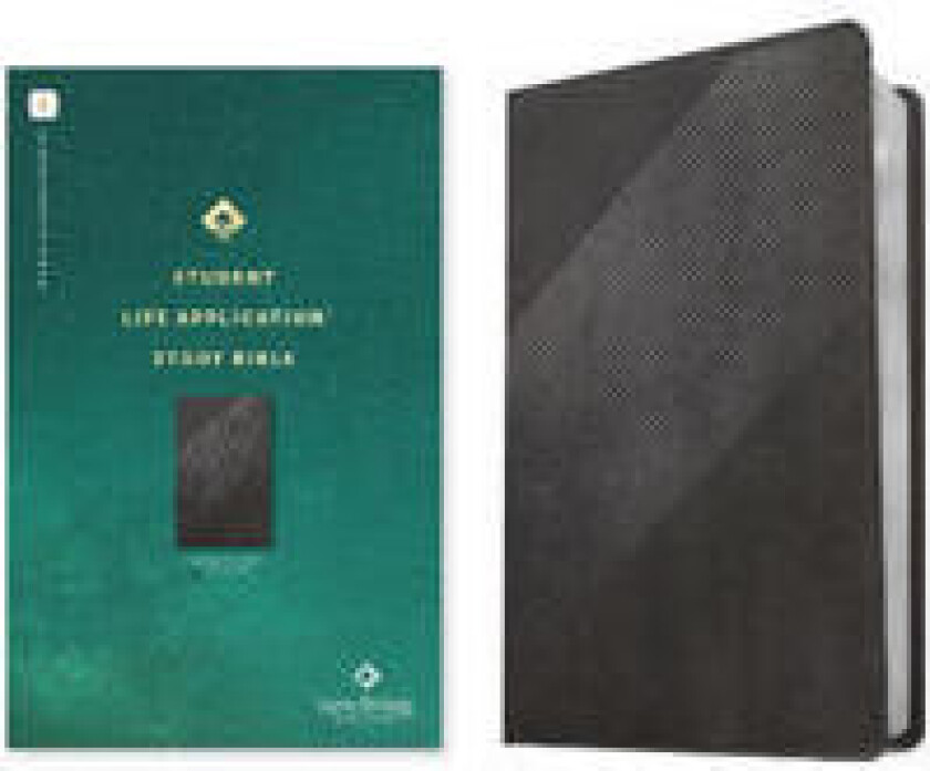 NLT Student Life Application Study Bible (Leatherlike, Charcoal Gray Striped, Red Letter, Filament Enabled)