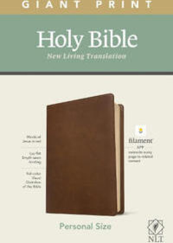 NLT Personal Size Giant Print Bible, Filament Edition, Brown