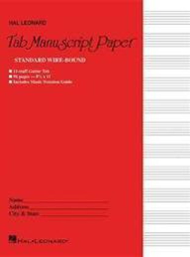 Guitar Tablature Manuscript Paper - Wire-Bound: Manuscript Paper