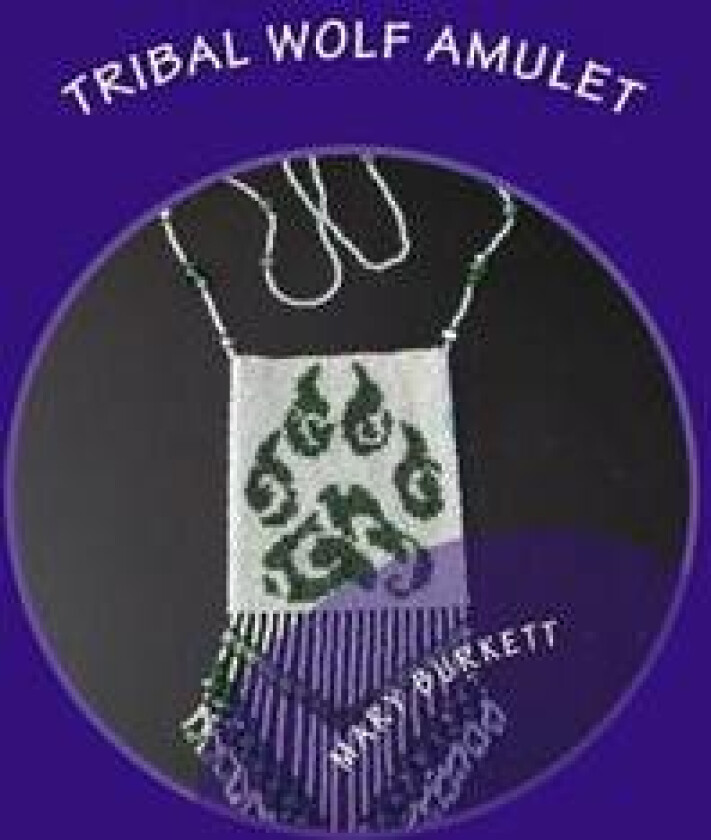 Tribal Wolf Amulet: 2 Drop Peyote Stitch