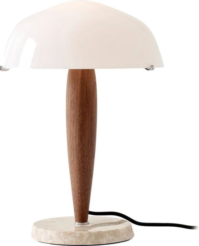 &Tradition Herman SHY3 bordlampe walnut & cream marble, tekstilledning