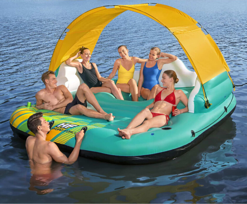 Oppblåsbar øy 5 personer Sunny Lounge 291x265x83 cm