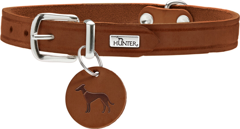 HUNTER Halsbånd Aalborg, cognac - Størrelse XS-S: 28-33 cm i halsomkrets