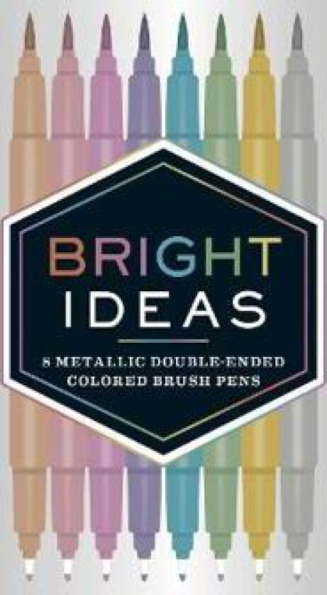 Bright Ideas: 8 Metallic Double-Ended Colored Brush Pens