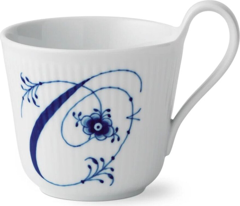 Blue Fluted Plain Alphabet kopp 33 cl O