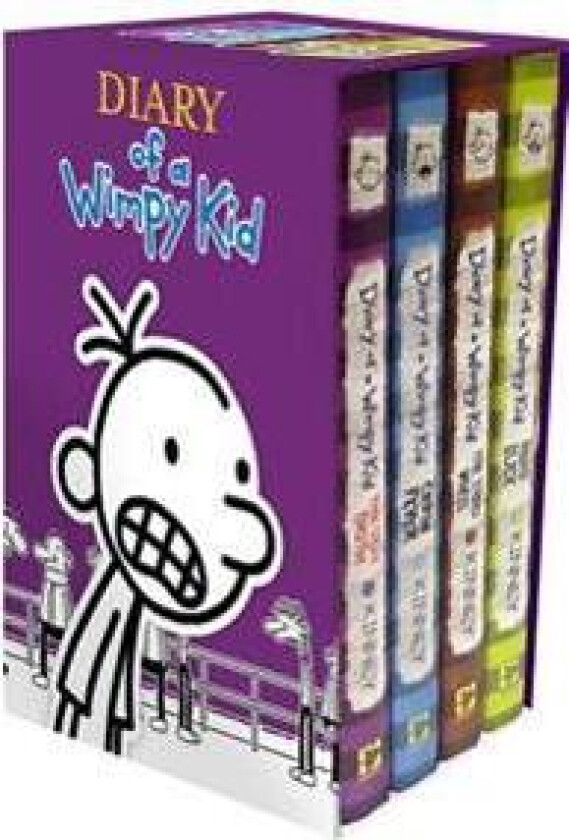 Diary of a Wimpy Kid Box of Books 5-8 Hardcover Gift Set: Ugly Truth, Cabin Fever, the Third Wheel, Hard Luck