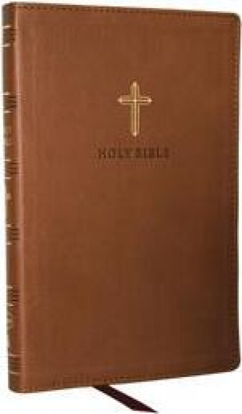 NKJV Holy Bible, Ultra Thinline, Brown Leathersoft, Red Letter, Comfort Print