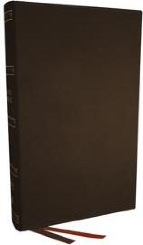 NKJV, Single-Column Reference Bible, Verse-by-verse, Brown Genuine Leather, Red Letter, Comfort Print