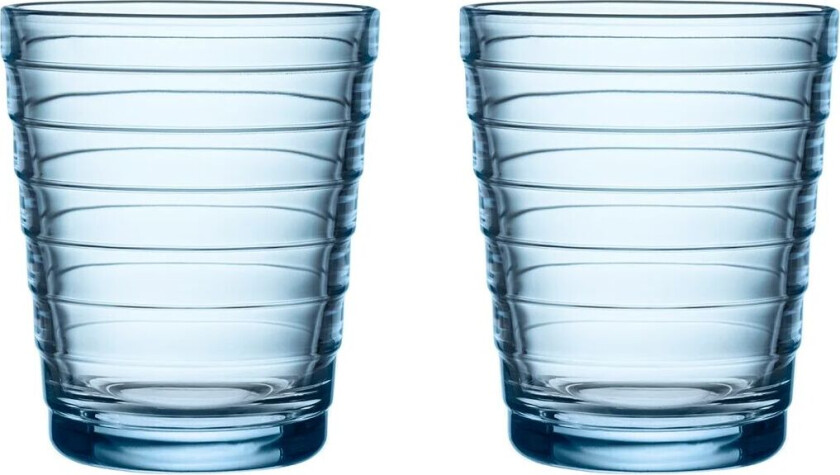 iittala Aino Aalto vannglass 2-pack 22 cl Aqua