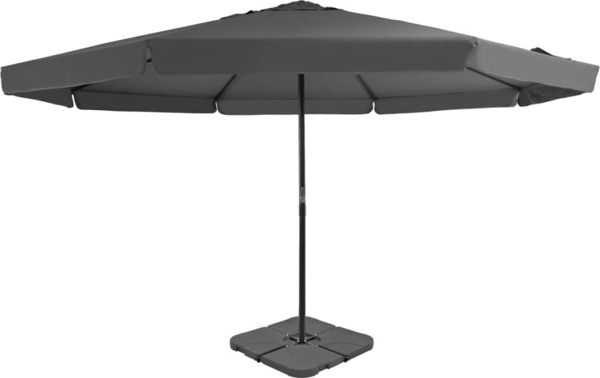 Utendørs parasoll med bærbar base antrasitt