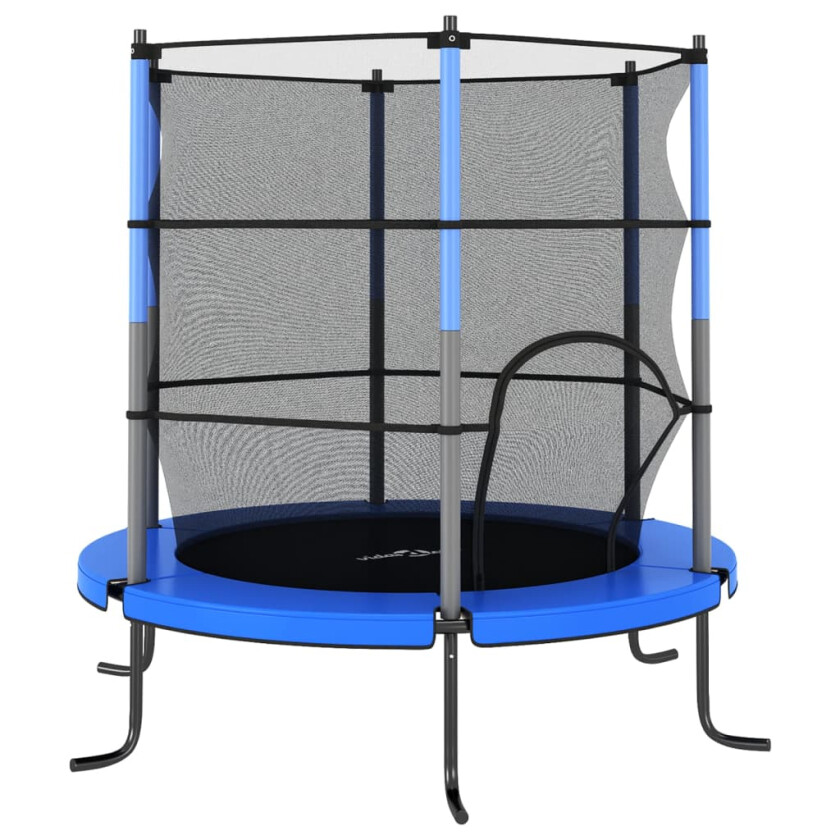 Trampoline med sikkerhetsnett 140x160 cm blå