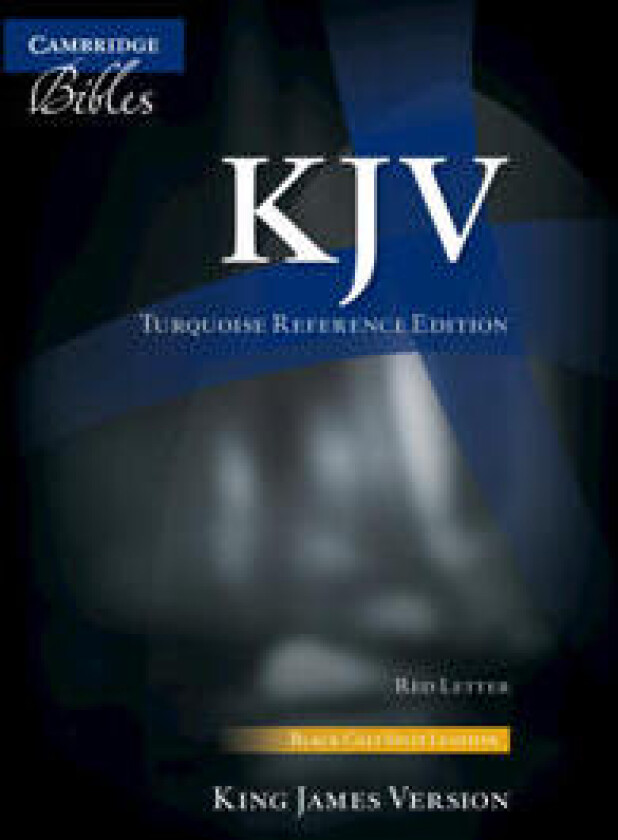 KJV Turquoise Reference Bible, Black Calf Split Leather, Red-letter Text, KJ674:XR