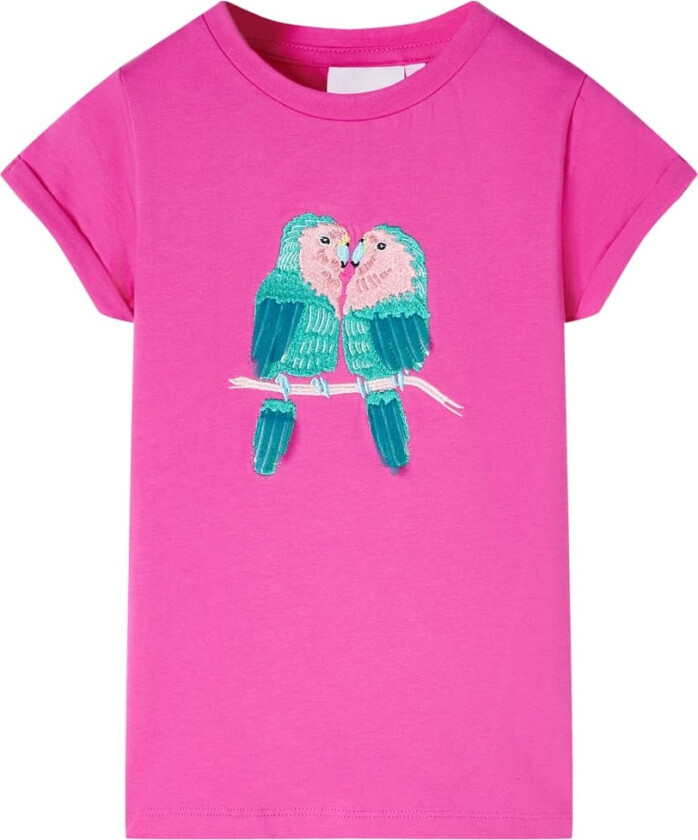 T-skjorte for barn mørkerosa 116