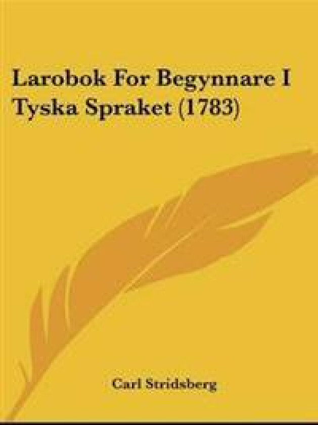 Larobok For Begynnare I Tyska Spraket (1783)