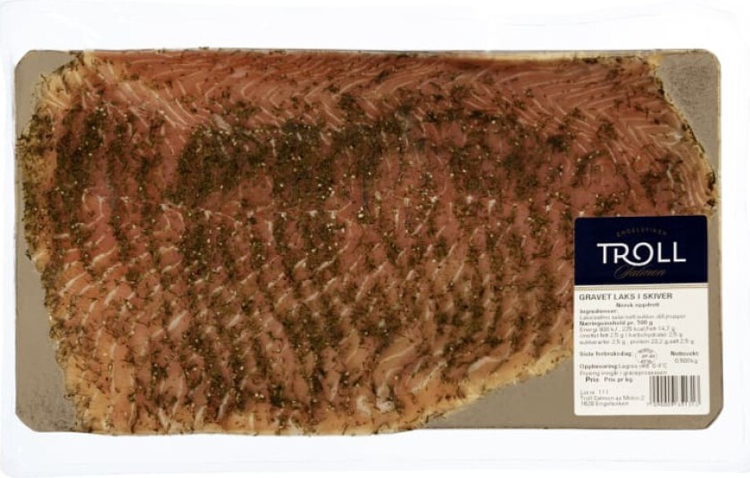 Laks Gravet skivet 500g